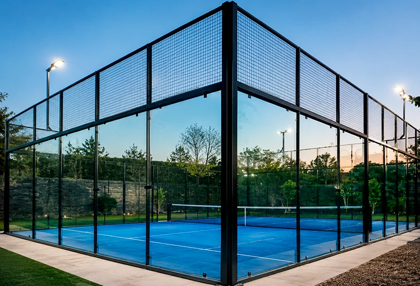 Cancha de pádel panorámica